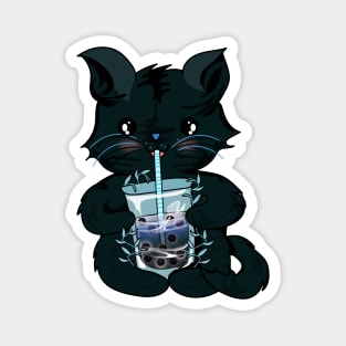 Cat boba tea Magnet