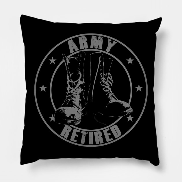 Army Retirement Uniform Retired Military Veteran Pillow by Jose Luiz Filho