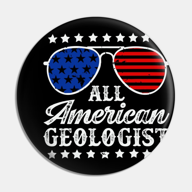 All American Geologist- Rockhound - American Pin by Crimson Leo Designs