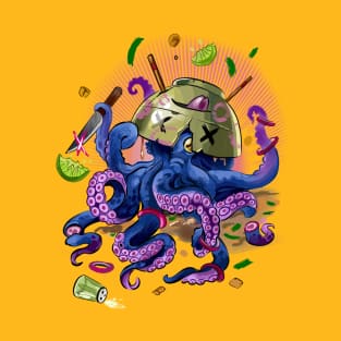 Colorful Octopus Illustration T-Shirt