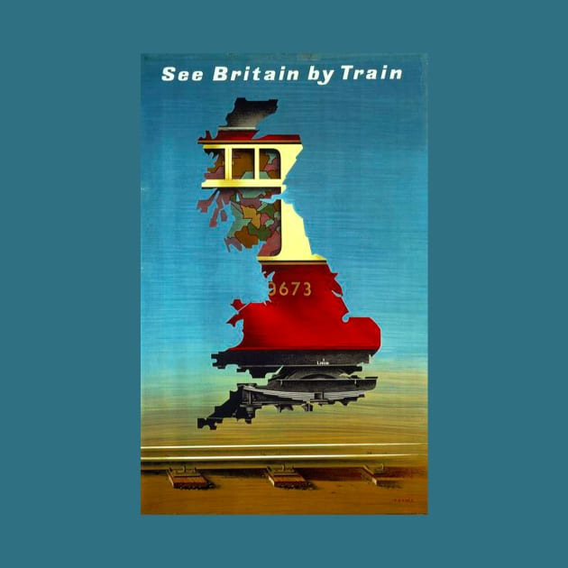 Vintage Travel Poster - See Britain by Rail by Starbase79