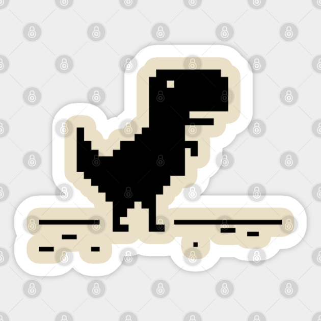 Pixel Tyrannosaurus Rex - Dinosaur - Sticker