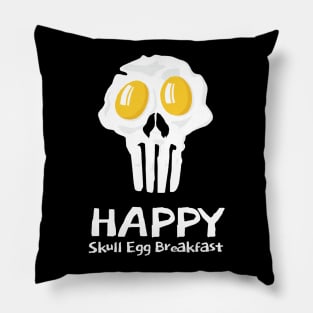 Happy Skull Egg Breakfast Pillow