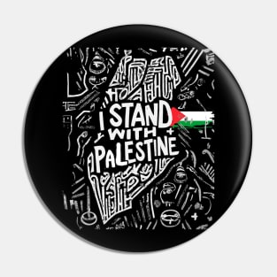 I Stand With Palestine Quote A Free Palestine Pin