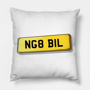 NG8 BIL Bilborough Number Plate Pillow