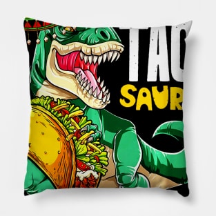 Tacosaurus Shirt Taco Cinco de Mayo Kids Boys Dinosaur Pillow