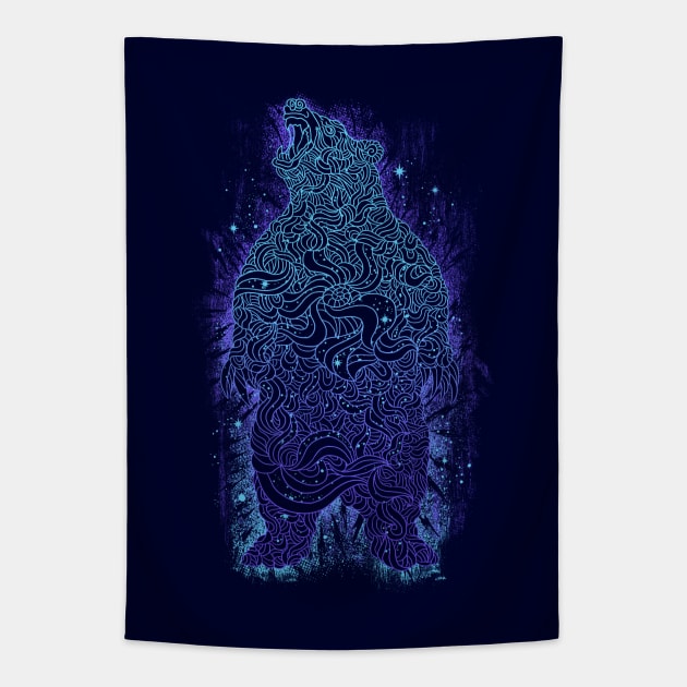 Electric Bear Tapestry by qetza