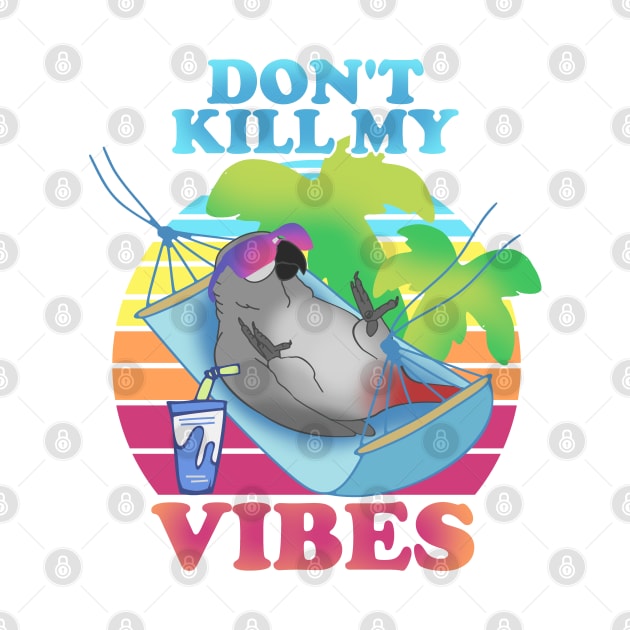 don't kill my vibes - african grey parrot by FandomizedRose