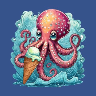Octopus eating ice cream T-Shirt