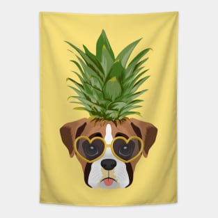 Pineapple Shirt & Gifts for Women, Kids, Boys, Teen Girls, Boxer Dog Lover Summer Tapestry