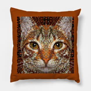 Portrait of a Tabby Cat Pillow