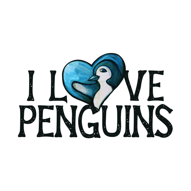 I Love Penguins by bubbsnugg