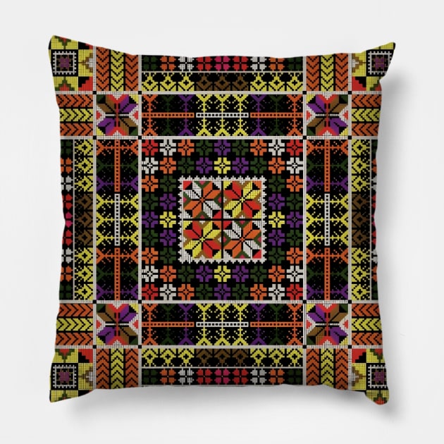 Siga pattern of the Kadazan Dusun, North Borneo Sabah Pillow by hypnohymn