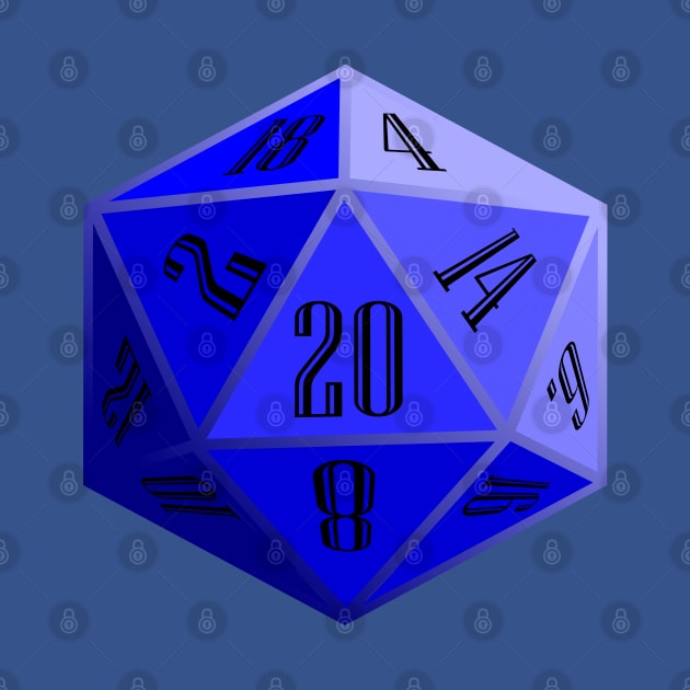 Blue D20 by Crew