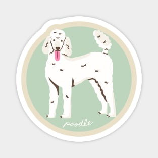 Poodle Dog Breed Cursive Graphic Magnet