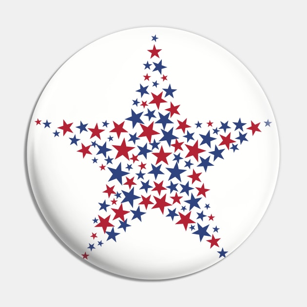 American Star 4-th July USA Pin by NuttyShirt