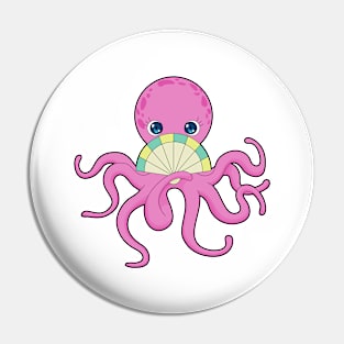 Octopus Hand fan Pin