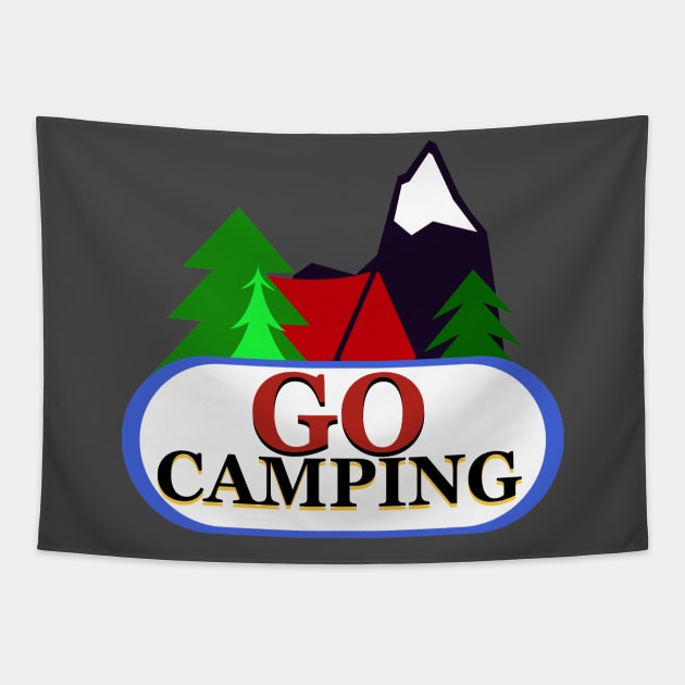 Go Camping Tapestry by L'Appel du Vide Designs by Danielle Canonico