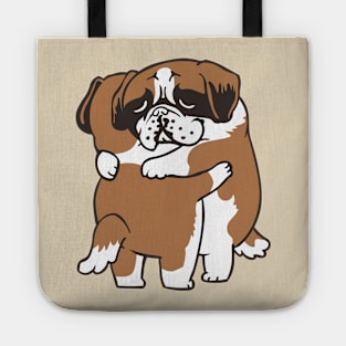 St. Bernard hugs Tote