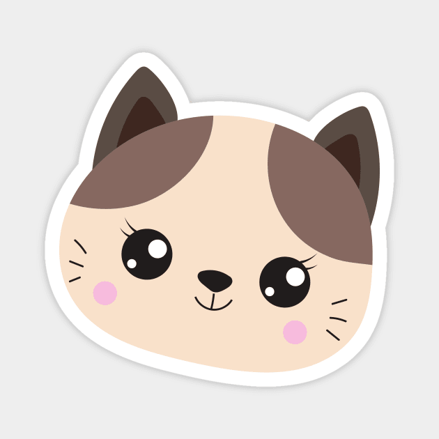 Cute Cat, Little Cat, Kitten, Kitty, Cute Animal Magnet by Jelena Dunčević