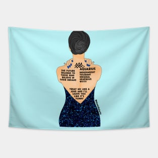 Aquarius zodiac Tapestry