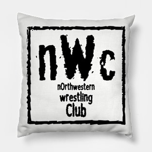 NWC Northwestern Wrestling Club BLACK SQUARE Pillow