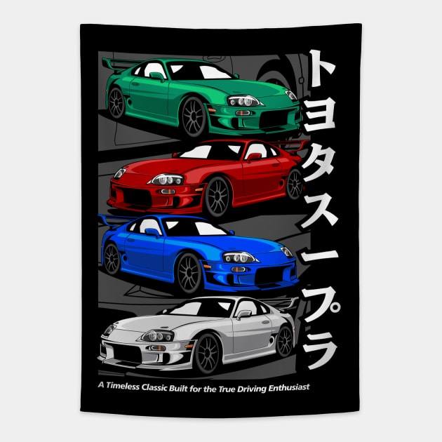 Supra JZA80 JDM Car Tapestry by milatees