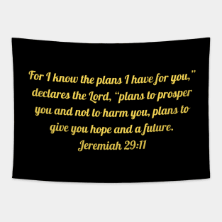 Bible Verse Jeremiah 29:11 Tapestry