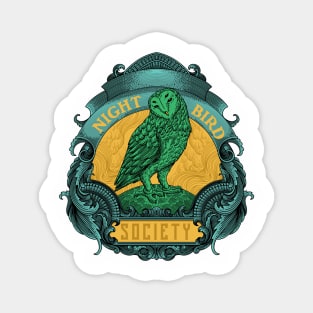 Owl Illustration Logo Magnet