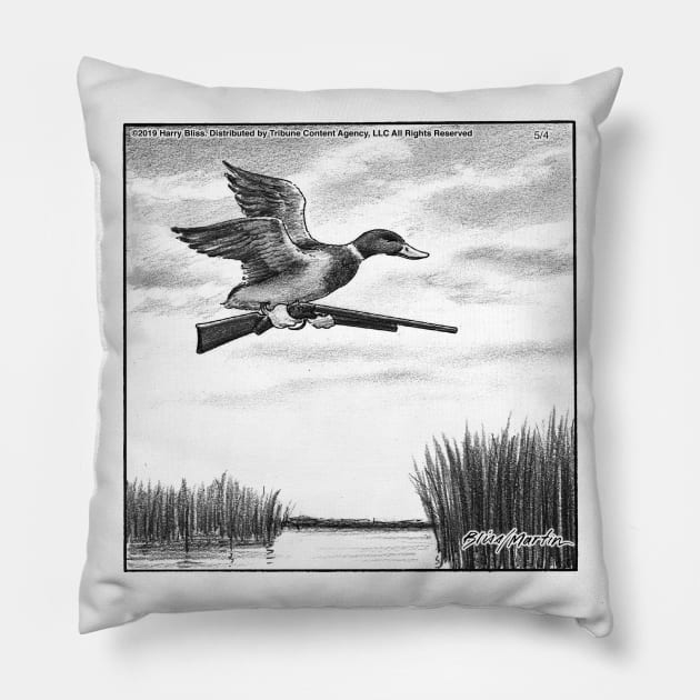 Duck Hunting Pillow by blisscartoons