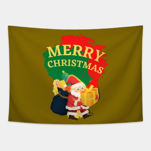 SANTA IS HERE, WELCOME NEW YEAR!! Tapestry by Sharing Love