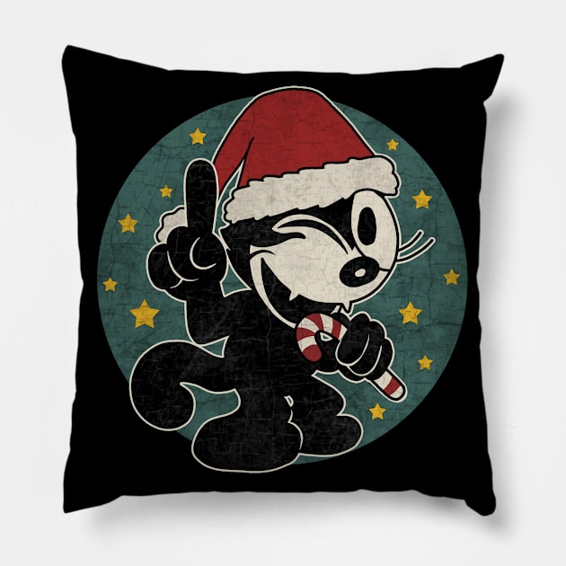 Felix the cat - Christmas Pillow by valentinahramov