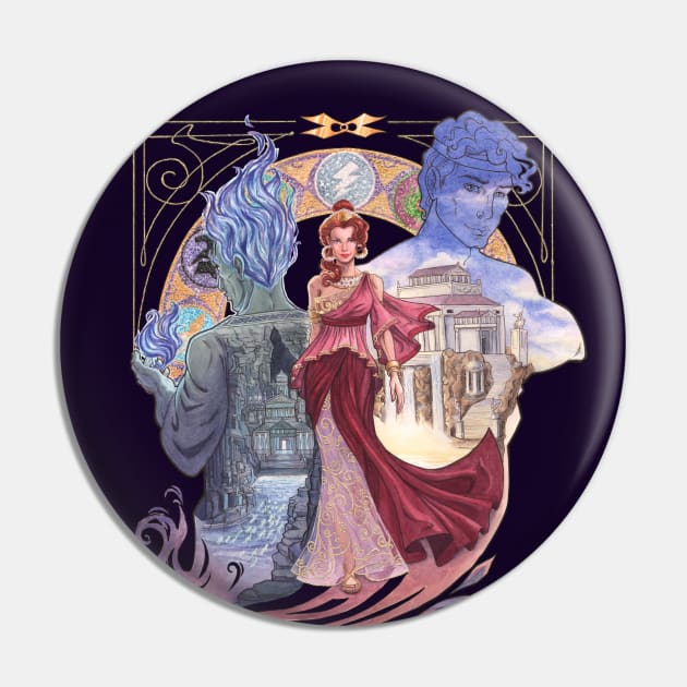 Mili Fay’s Every Girl Is A Princess: Hercules Pin by Mili Fay Art