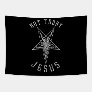 Not Today Jesus Vintage Tapestry