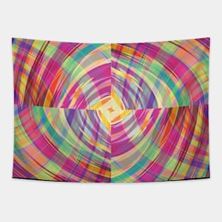 Cubed Ripple Plaid 3 Tapestry