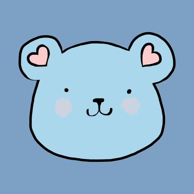 Bear Cub Azul by Katatomicart