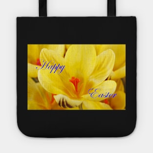 Crocus  'Gipsy Girl' with Happy Easter message Tote