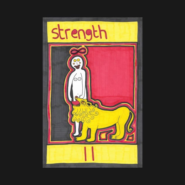 Strength. Tarot. Outsider Art by JaySnellingArt