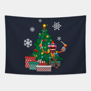 Animal Around The Christmas Tree Muppets Tapestry