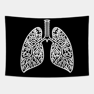 Lungs (White) Tapestry