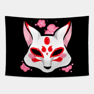 Cherry Blossom Kitsune Tapestry