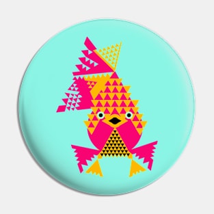 Tropical Fish, Bold pink and Orange Pin