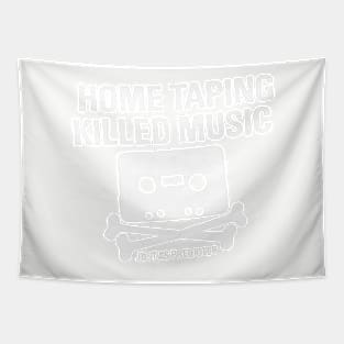 home taping killed music (white) Tapestry