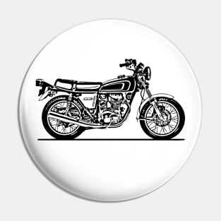 CB360T Motorcycle Sketch Art Pin