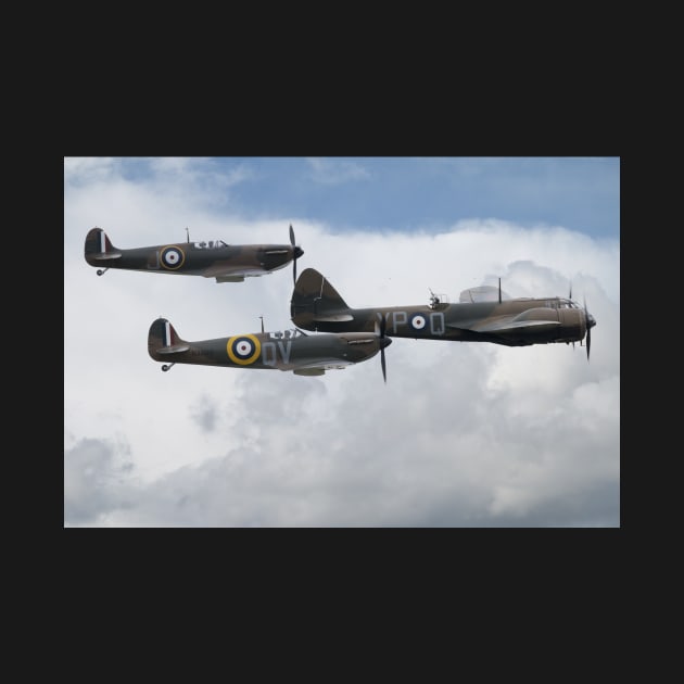 Spitfires and Bristol Blenheim by aviationart