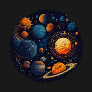 Solar System Planets Art T-Shirt