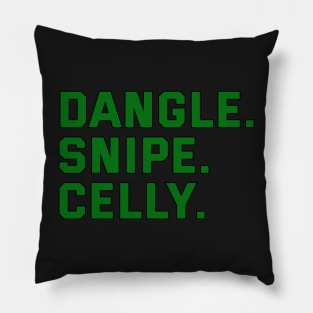 DANGLE. SNIPE. CELLY. Pillow