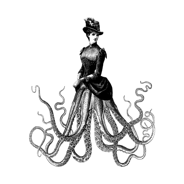 Victorian Gothic Octopus Woman | Victorian Octopus Lady | Hybrid Creatures | by Eclectic At Heart