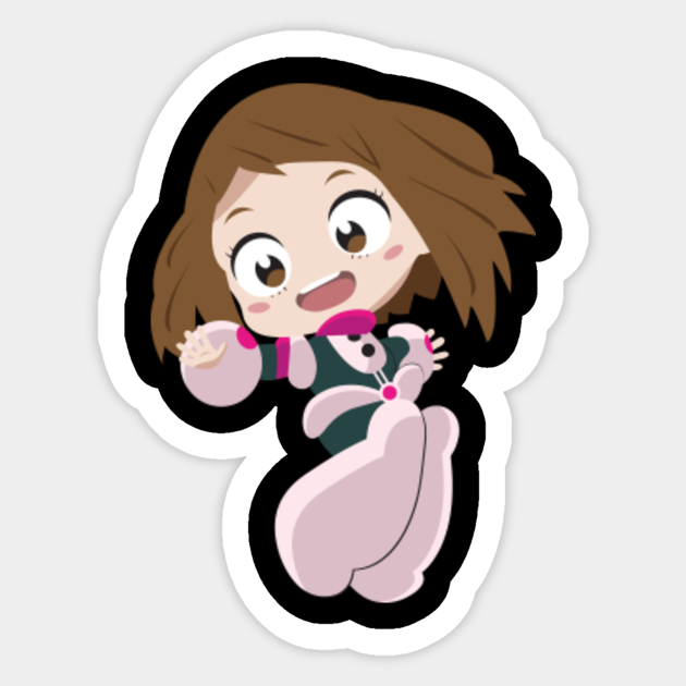 Chibi Ochaco Uraraka (mini) - Ochaco Uraraka - Sticker | TeePublic