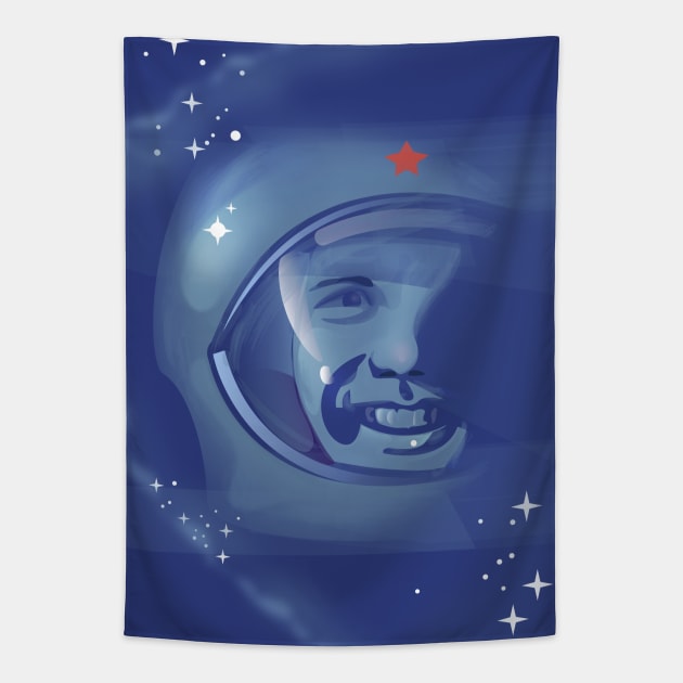 Soviet Cosmonaut Tapestry by nickemporium1